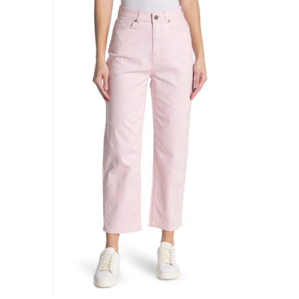 Ted Baker Womens‎ Straight Leg Jeans Pink Stretch Cotton Blend Denim 34 New